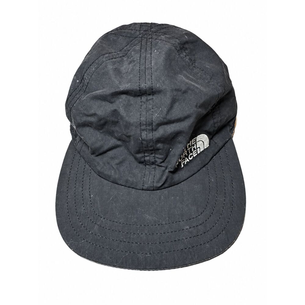The North Face Reversible Black Gray Fleece Cap Adjustable Outdoor Hat